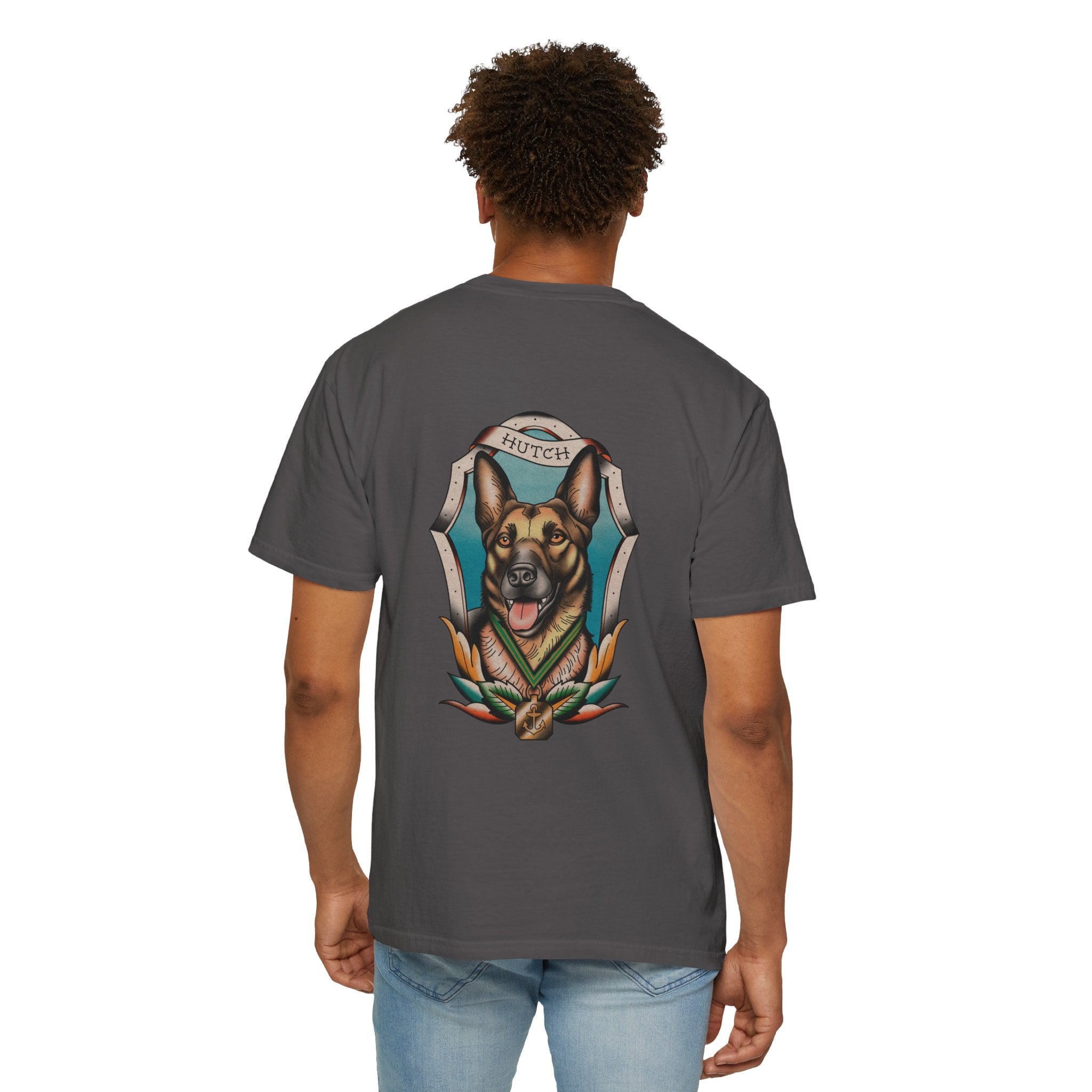 Unisex T-Shirt Chief Hutch Retired Navy Seal Working Dog American Traditional Art