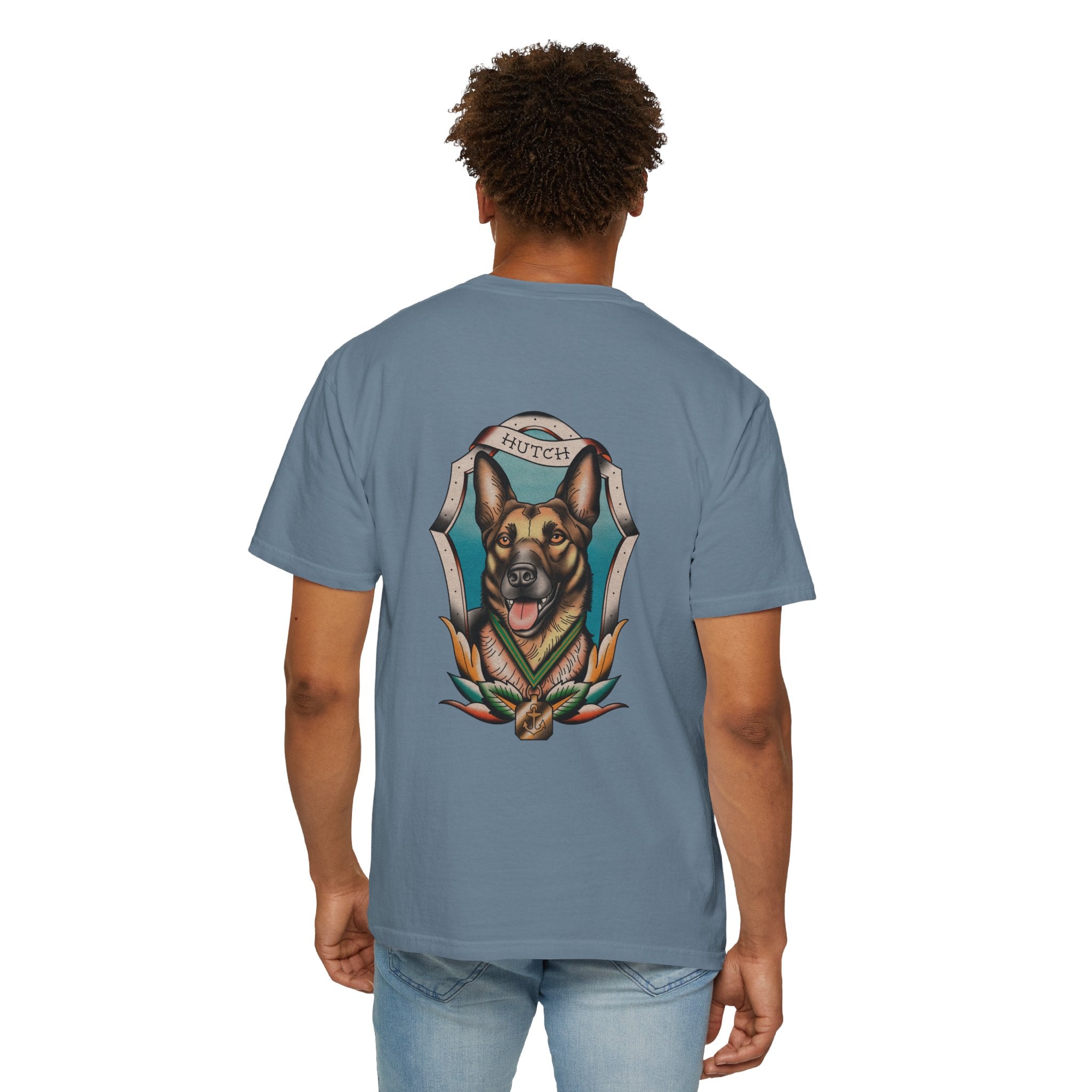 Unisex T-Shirt Chief Hutch Retired Navy Seal Working Dog American Traditional Art